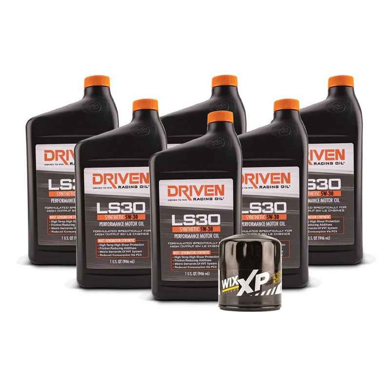 DRIVEN RACING OIL LS30 Oil Change Kit 97- 06 LS Engines 6 Qt 20633K