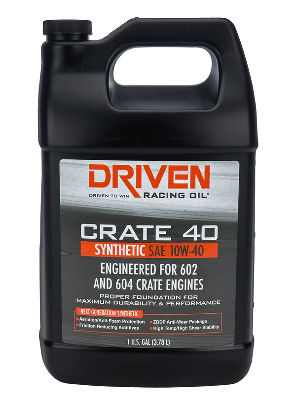 DRIVEN RACING OIL Crate 40 10w40 Synthetic Oil 1 Gallon 22408