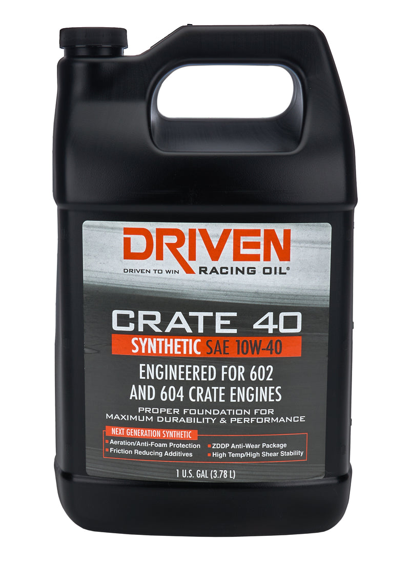 DRIVEN RACING OIL Crate 40 10w40 Synthetic Oil 1 Gallon 22408