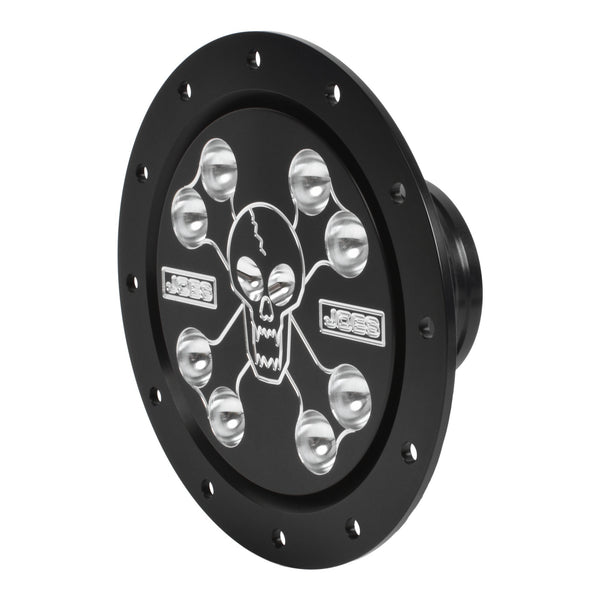 JOES RACING PRODUCTS Fuel Filler Skull & Bones Black 13201-B