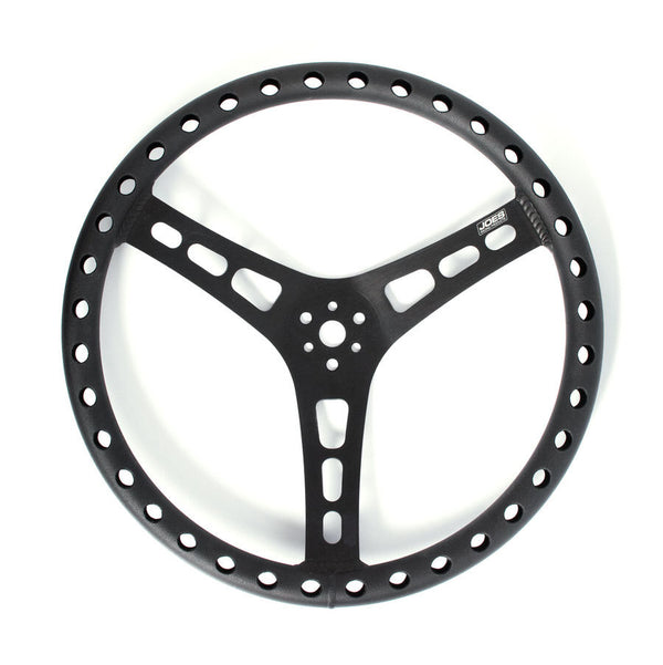 JOES RACING PRODUCTS 15in LW Steering Wheel Alum Dished Black 13515-B