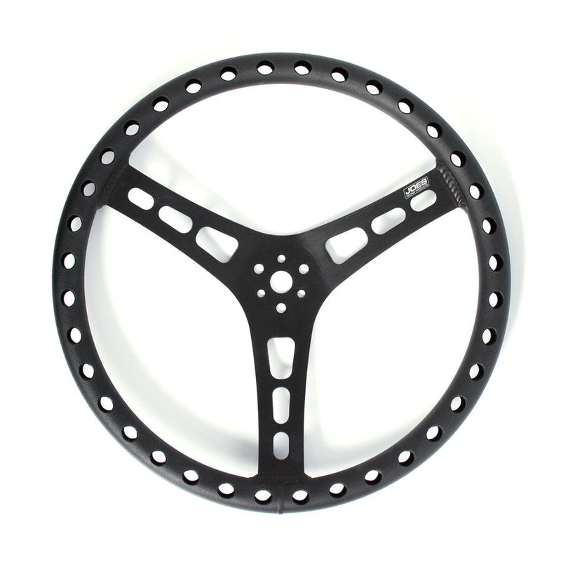 JOES RACING PRODUCTS 15in LW Steering Wheel Alum Dished Black 13515-B