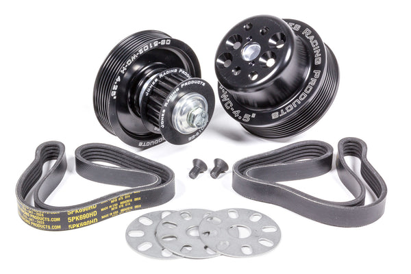 JONES RACING PRODUCTS Serpentine Drive Kit SBC Crate w/ Tandem Pumps 1035-S-TP