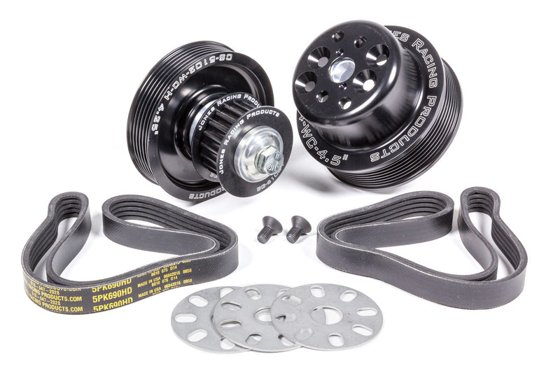 JONES RACING PRODUCTS Serpentine Drive Kit SBC Crate w/ Tandem Pumps 1035-S-TP