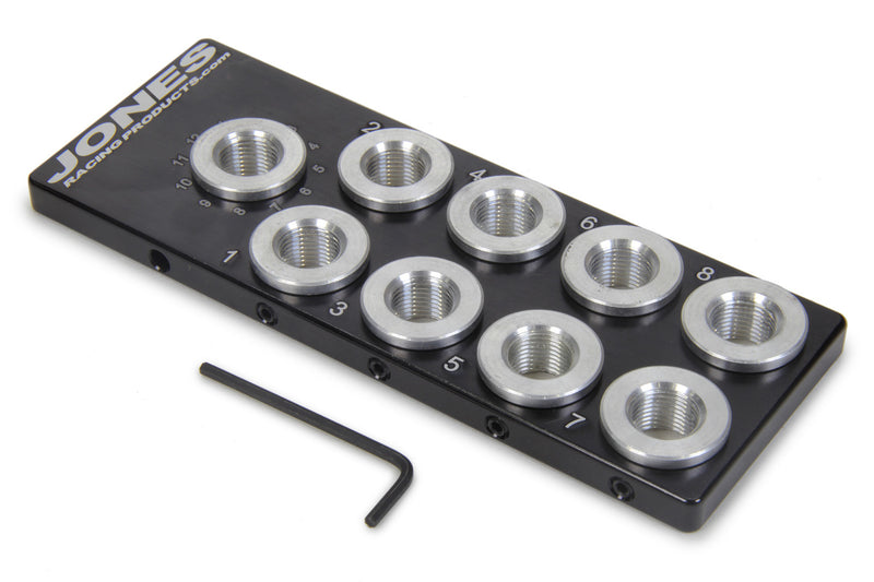 JONES RACING PRODUCTS Spark Plug Indexer 9 Hole w/ Rotatable Insert SP-8101-V8-A
