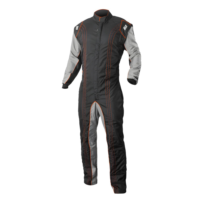 K1 RACEGEAR Suit Karting GK2 Adult Large Black/Orange 10-GK2-O-L