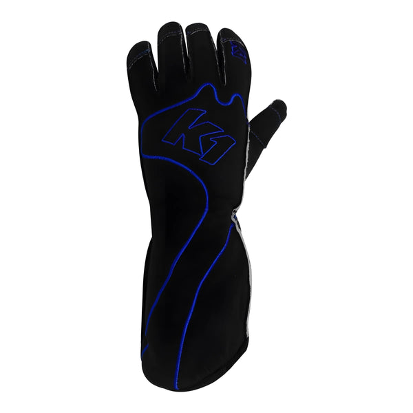 K1 RACEGEAR Gloves Karting RS1 Youth 4X-Small Black/Blue 13-RS1-B-4XS