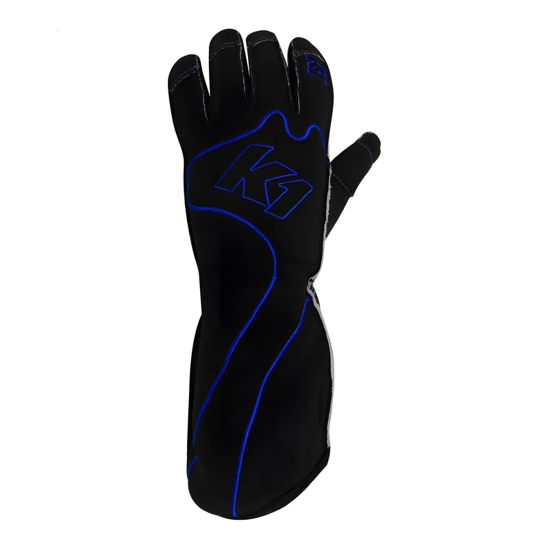 K1 RACEGEAR Gloves Karting RS1 Youth X-Small Black/Blue 13-RS1-B-XS