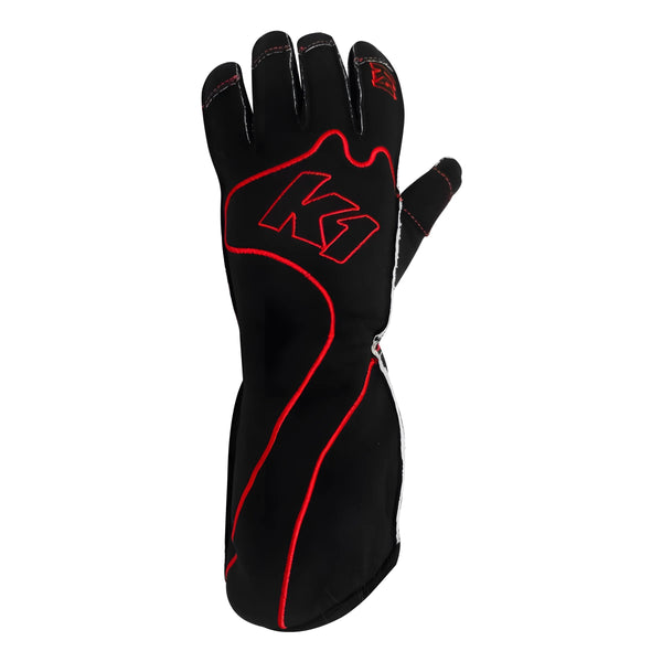 K1 RACEGEAR Gloves Karting RS1 Adult Large Black/Red 13-RS1-R-L