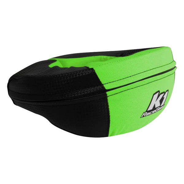 K1 RACEGEAR Neck Collar Karting Adult Carbon / Green 15-NEC-CAV-A