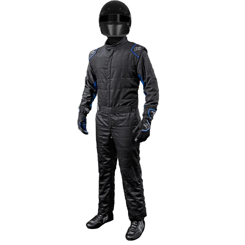 K1 RACEGEAR Suit Outlaw Med / Lrg Black / Blue SFI 3.2A/5 20-OTL-NB-ML
