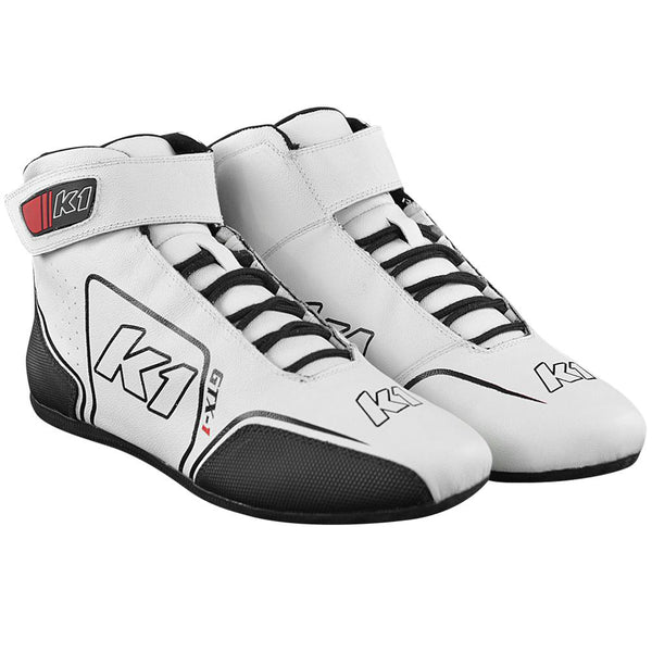 K1 RACEGEAR Shoe GTX-1 White / Black Size 10 24-GTX-W-10
