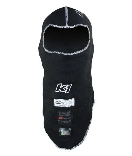 K1 RACEGEAR Balaclava Head Sock Flex Black 26-FHS-N