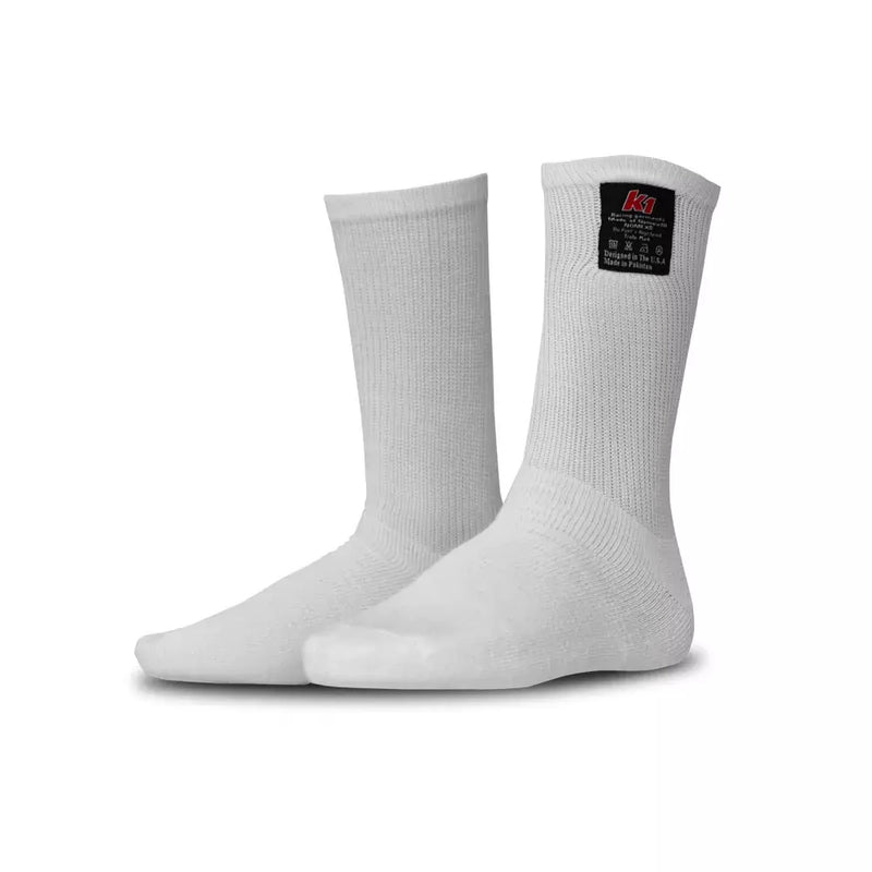 K1 RACEGEAR Socks Nomex K1 White Youth 26-NSO-W-Y