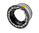 KEIZER ALUMINUM WHEELS, INC. Wheel 4-Pin 10x6 3in BS w/Bdlk & Tabs Black 1063FBLBT