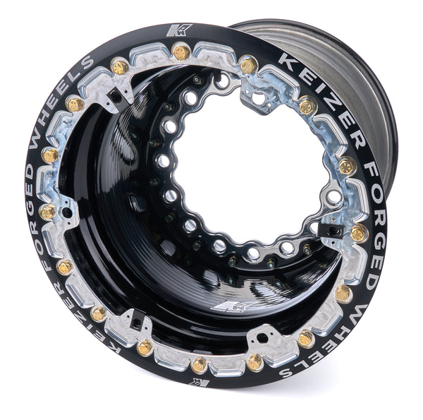 KEIZER ALUMINUM WHEELS, INC. Wheel Wide 5 15x14 5in BS Forged Beadlock Black W15145FBLB