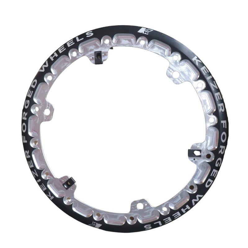 KEIZER ALUMINUM WHEELS, INC. Beadlock Ring Forged Blk 15in w/3 Threaded Tabs W15FBLTB