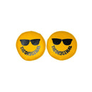 KC HILITES Vinyl Cover 6in Round Yellow w/Smiley Sunglass 5205