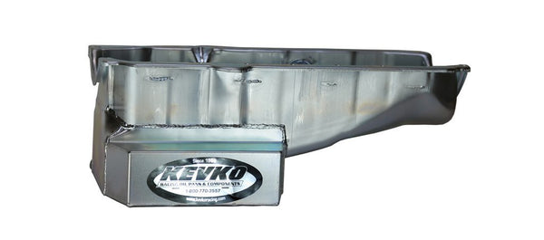 KEVKO OIL PANS & COMPONENTS SBC Oil Pan C/T 6qt RH Dipstick 86-Up 1087NRH