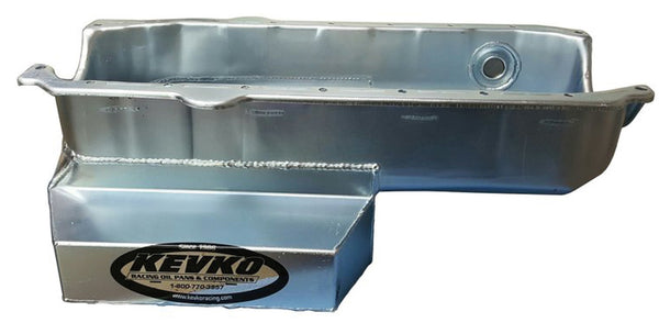 KEVKO OIL PANS & COMPONENTS SBC Oil Pan Modified 7qt RH Dipstick 86-Up 1090NRH