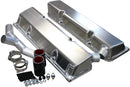 KEVKO OIL PANS & COMPONENTS SBC Fab Valve Cover Set Sgl Crossover Breathe VC208WO-5CO1