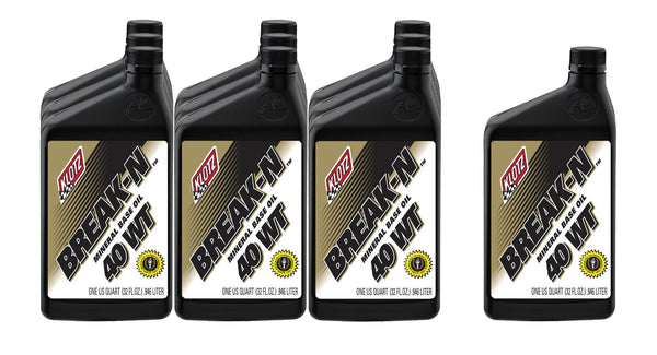 KLOTZ SYNTHETIC LUBRICANTS Break-N Mineral Base Oil 40WT Case 1 Quart KE-903