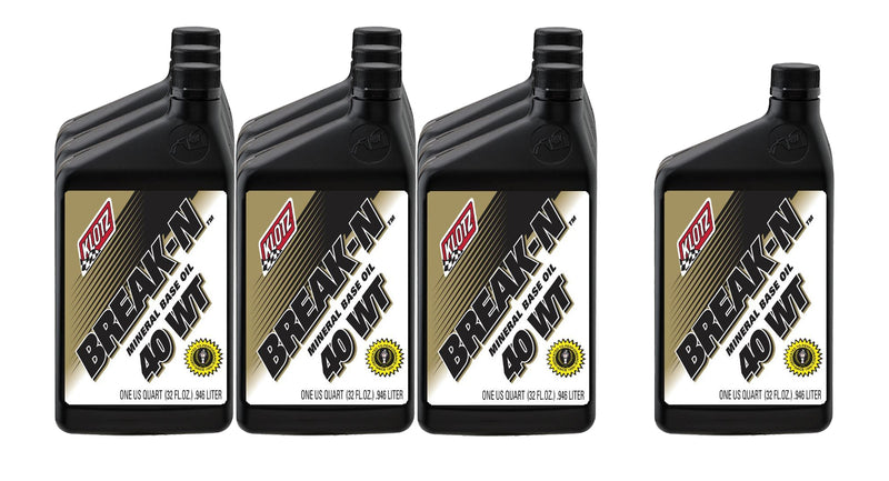 KLOTZ SYNTHETIC LUBRICANTS Break-N Mineral Base Oil 40WT Case 1 Quart KE-903