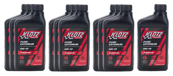 KLOTZ SYNTHETIC LUBRICANTS Pure Estorlin Racin Oil Synthetic Case 10 x 1 Qt KE-916-10