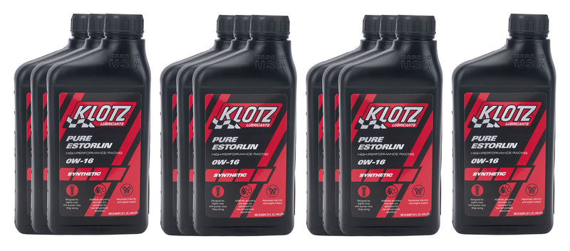 KLOTZ SYNTHETIC LUBRICANTS Pure Estorlin Racin Oil Synthetic Case 10 x 1 Qt KE-916-10