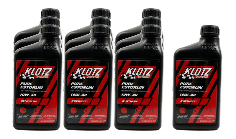 KLOTZ SYNTHETIC LUBRICANTS Pure Estorlin Synthetic Oil 10w40 Case 10x1 Qt KE-940