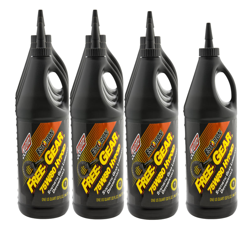 KLOTZ SYNTHETIC LUBRICANTS Pure Estorlin Qualifier Gear Oil 75w80 Cs 10x1Qt KE-975