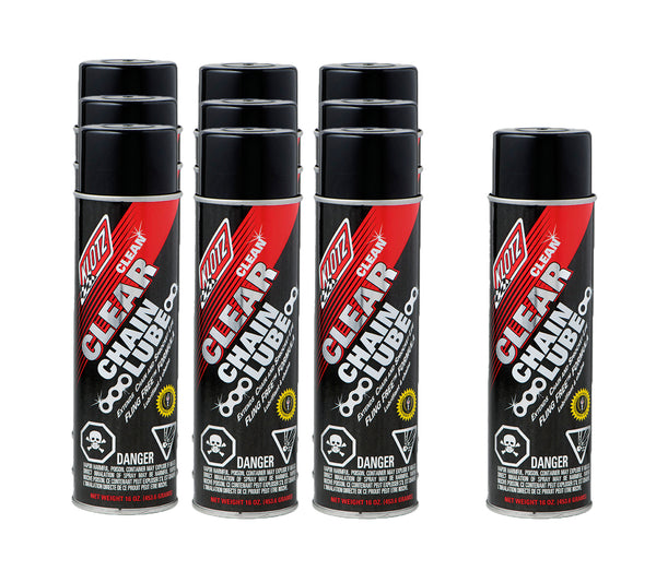 KLOTZ SYNTHETIC LUBRICANTS Clear Chain Lube Case 16 Ounces KL-611