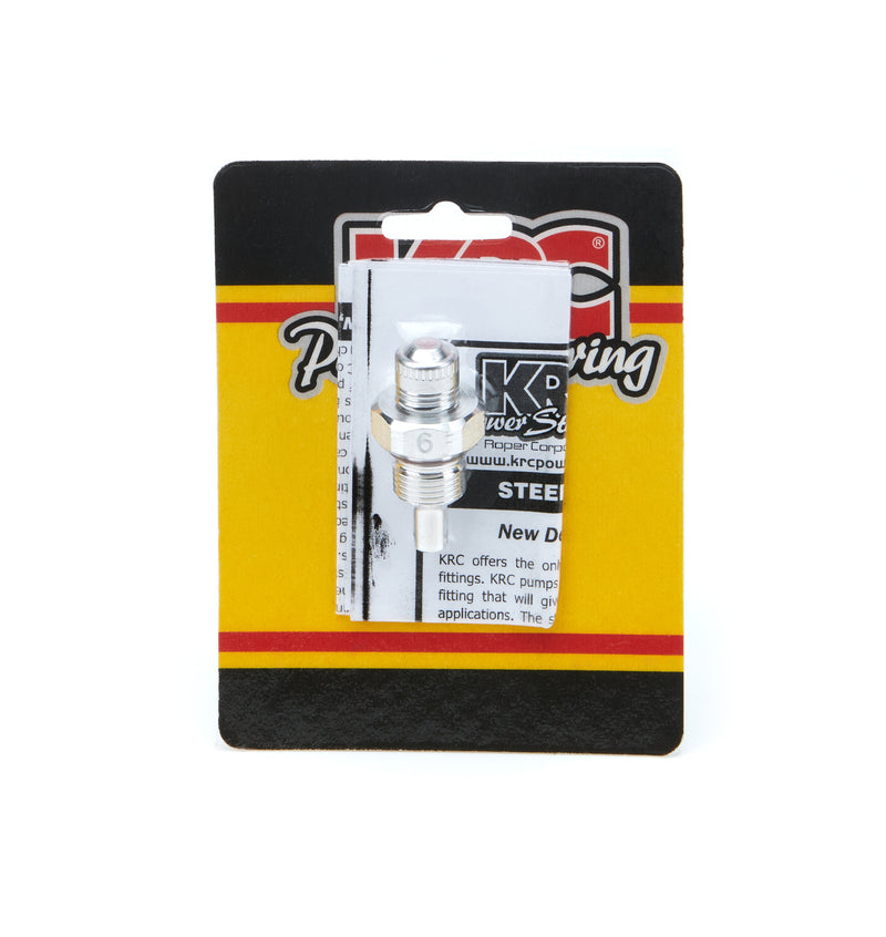 KRC POWER STEERING Alum Flow Valve -6AN Male ID - 6 KRC 25306000