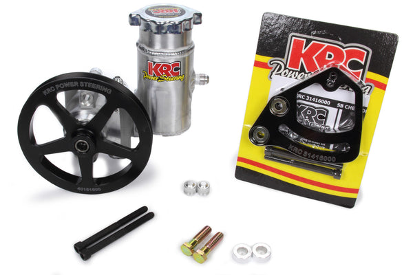 KRC POWER STEERING Power Steering Kit SBC Block Mnt 6in V-Belt ESP 18010115