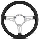 LECARRA STEERING WHEELS Steering Wheel Mark 4 Do uble Slot Pol. w/Blk Wra 44401