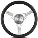 LECARRA STEERING WHEELS Steering Wheel Newstalgi c Banjo Pol. w/Blk Wrap 55301