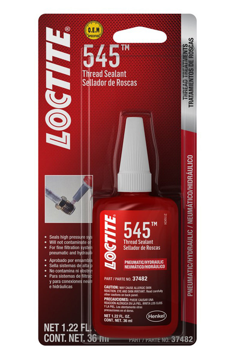 LOCTITE Thread Sealant 545 36ml/ 1.22oz Pneumatic/Hydrlic 492145