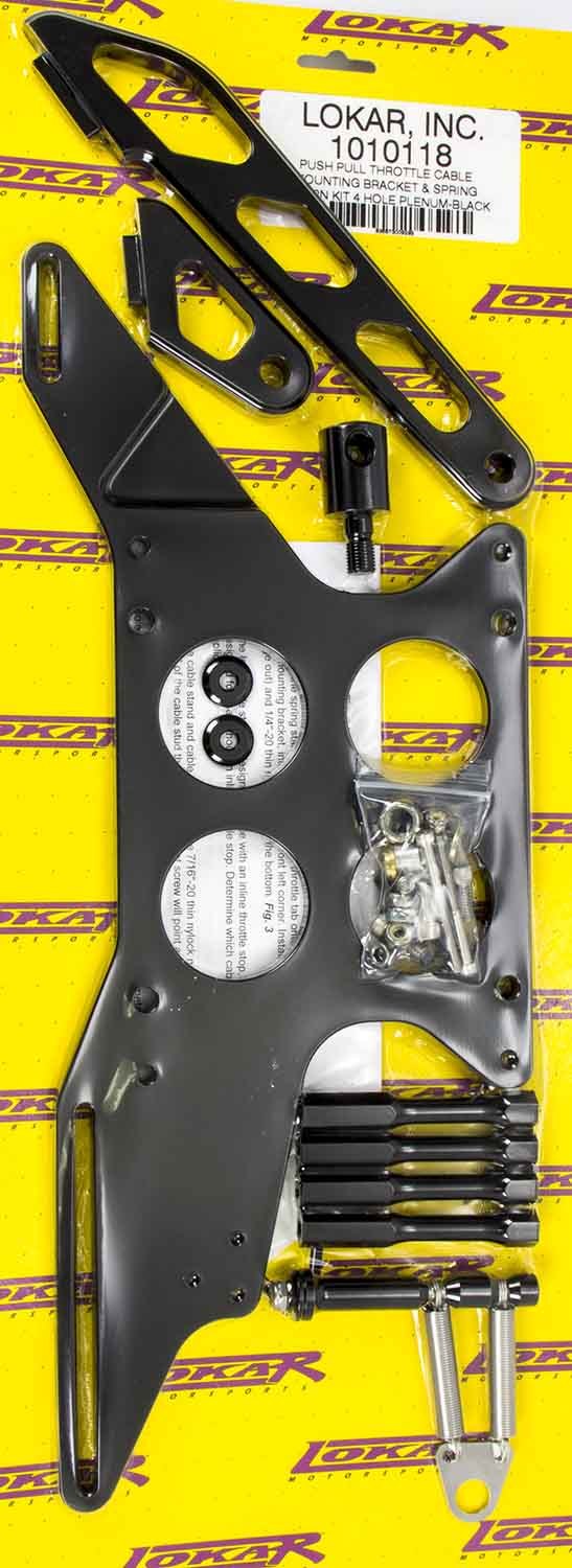 LOKAR Push/Pull Throttle Cable Mounting Bracket Black 1010118