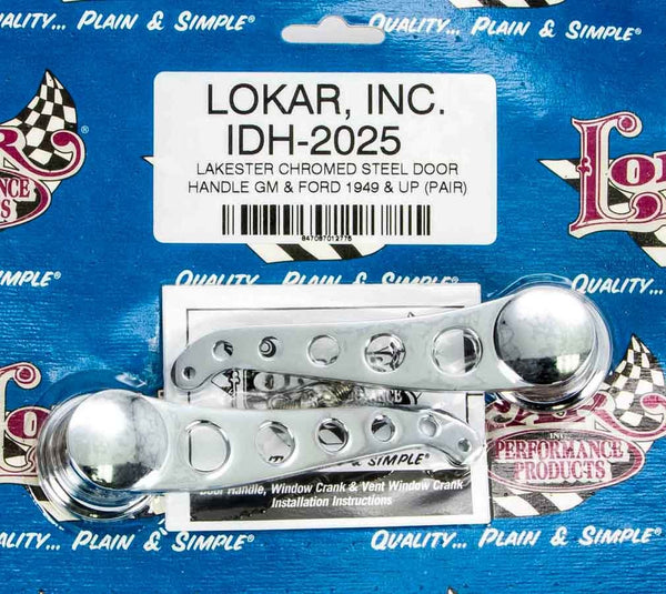 LOKAR 49-Up GM/Ford Door Handles Chrome Pair IDH-2025