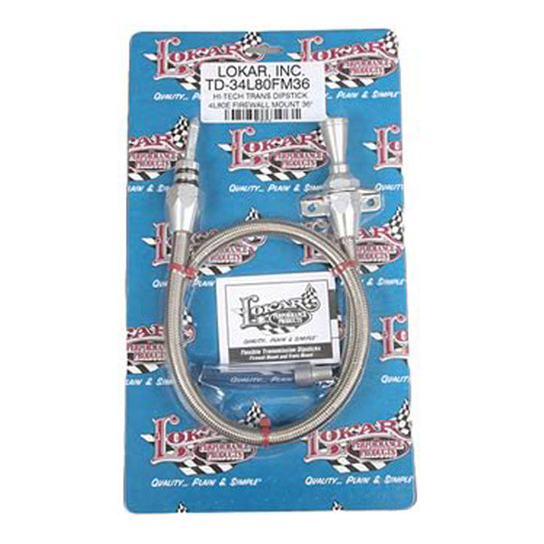 LOKAR Transmission Dipstick 4L80 Firewall Mount 36in TD-34L80FM36