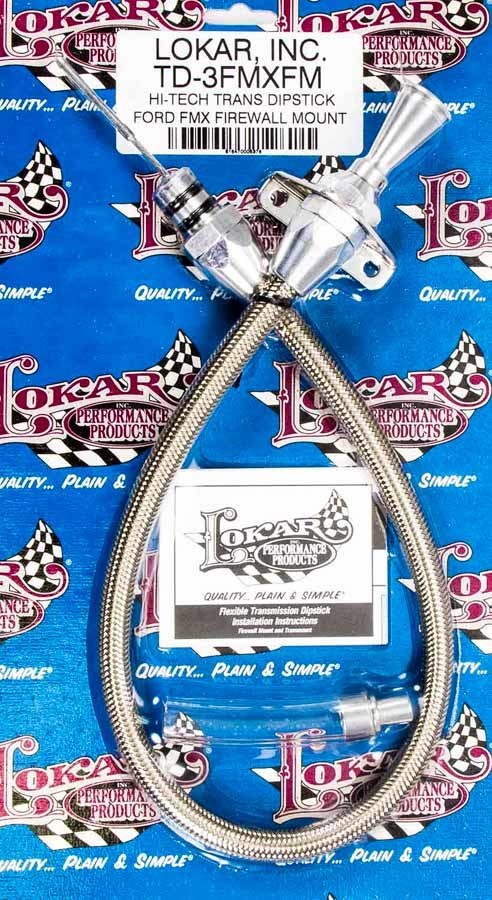 LOKAR Hi-Tech Trans Dipstick Ford FMX Firewall Mt. TD-3FMXFM