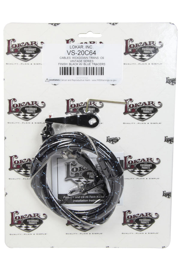 LOKAR Vintage Series Ford C-6 Kickdown Cable Black VS-20C64