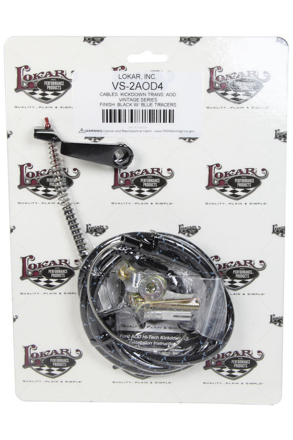 LOKAR Vintage Series Ford Aod Kickdown Cable Black VS-2AOD4