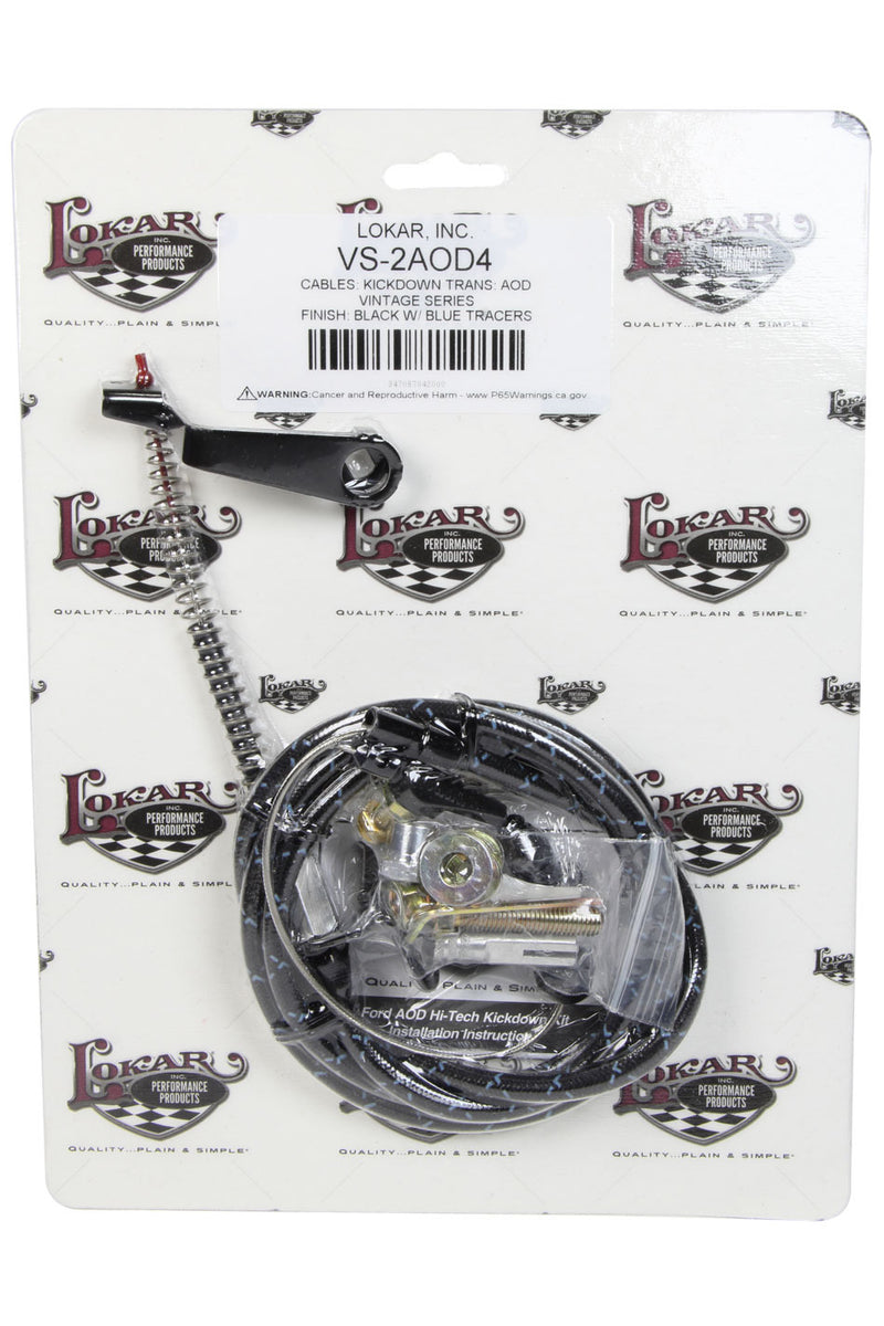 LOKAR Vintage Series Ford Aod Kickdown Cable Black VS-2AOD4