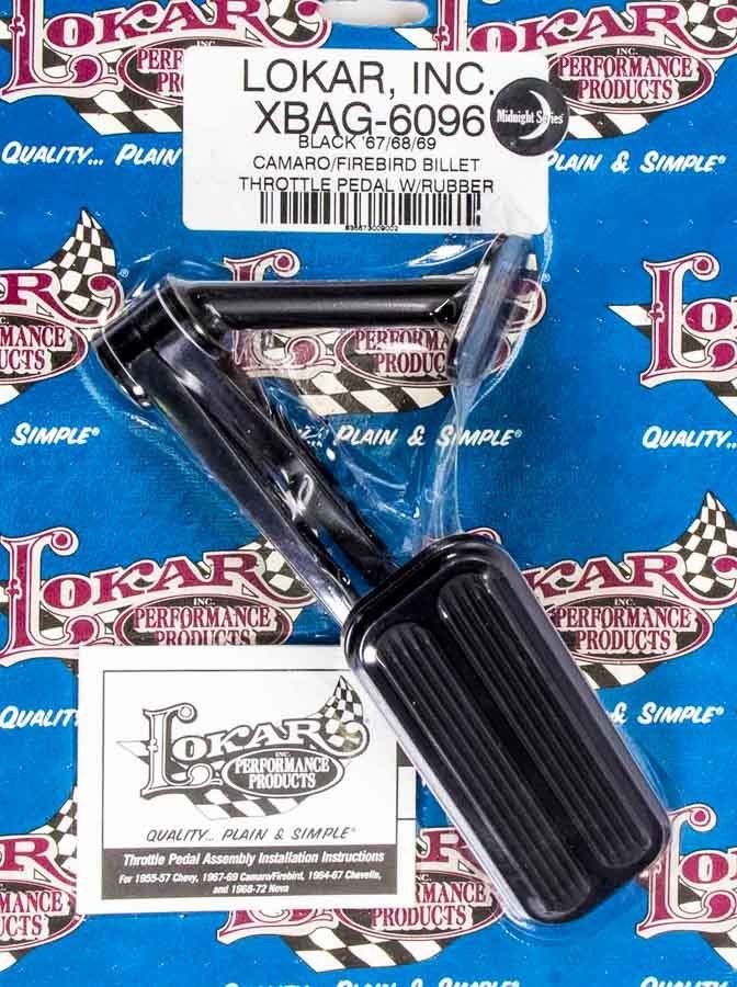 LOKAR Blk 67-69 Camaro/Firebir Billet Throttle Pad XBAG-6096