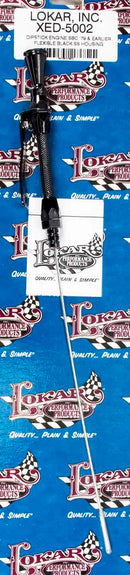 LOKAR Flexible Engine Dipstick Black Pre -79 GM SBC XED-5002