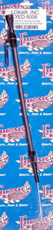 LOKAR Flexible Engine Dipstick Black GM 502 BBC XED-5006