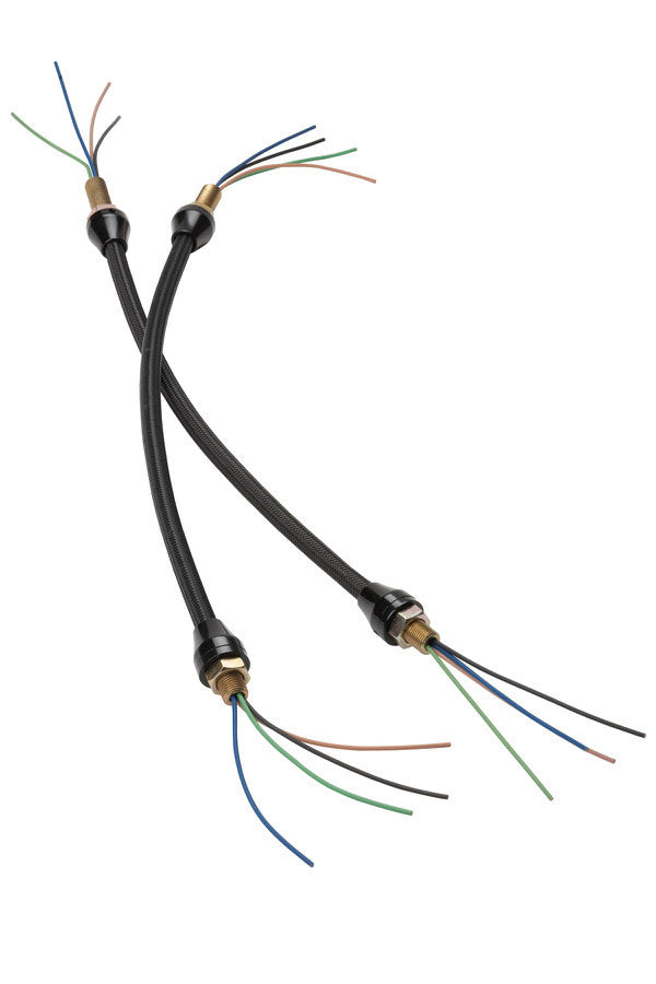 LOKAR Headlight Braids 14in Long Black Pair XHL-1900