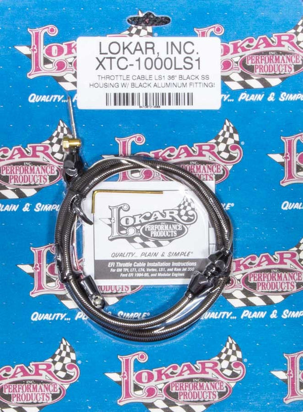 LOKAR Throttle Cable Black 36in LS1 XTC-1000LS1