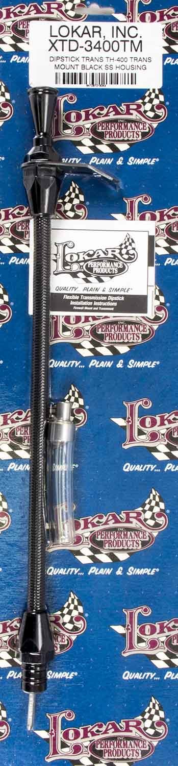 LOKAR Black Dipstick GM TH400 Trans - Trans Mount XTD-3400TM
